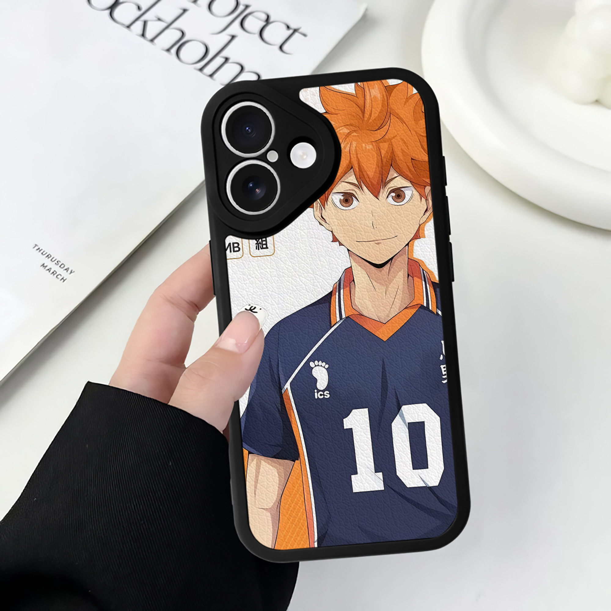 （画像用） ハイキュー!! Haikyu!! 【iPhone 16シリーズ対応】シリコンスマホケース（レザー調） 材質：シリコン